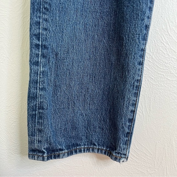 Levi's 501 Mens Blue Medium Wash Button Fly Straight Leg Denim Jeans Size 42x30 - Picture 2 of 12